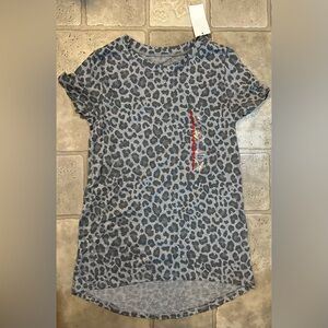 Zoe + Liv Gray Leopard Print Tee